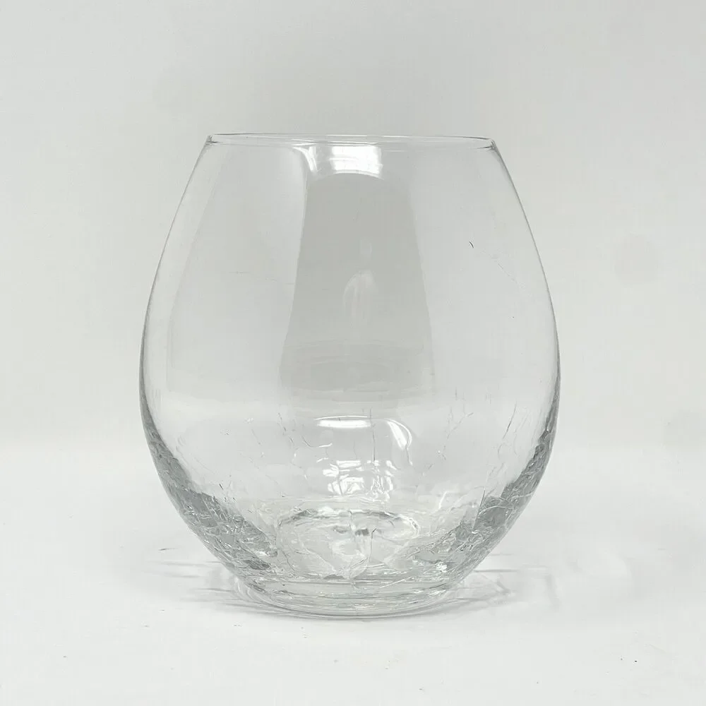 Pier 1 One Imports Stemless Wine Crackle Glass Clear Colorless Replacement